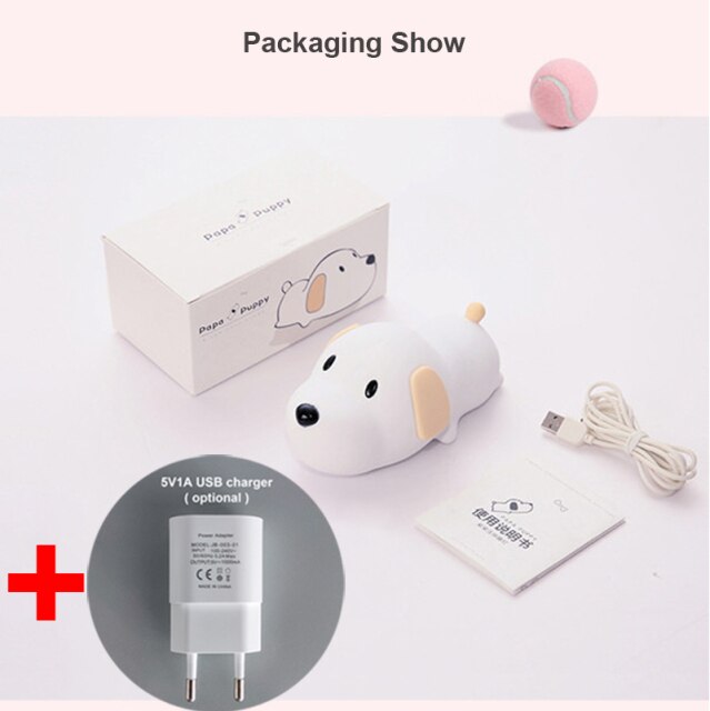 Lovely Soft Silicon Gel Puppy Decoration Light
