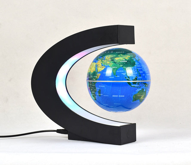 Novelty Ball Light Floating Magnetic Levitation Globe LED World Map