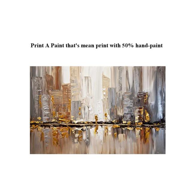 Gilt Art Canvas Painting Room Decor