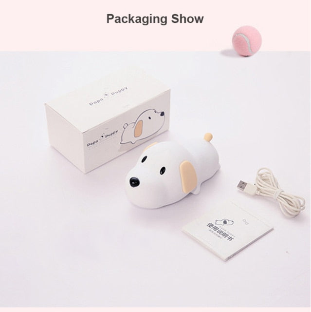 Lovely Soft Silicon Gel Puppy Decoration Light