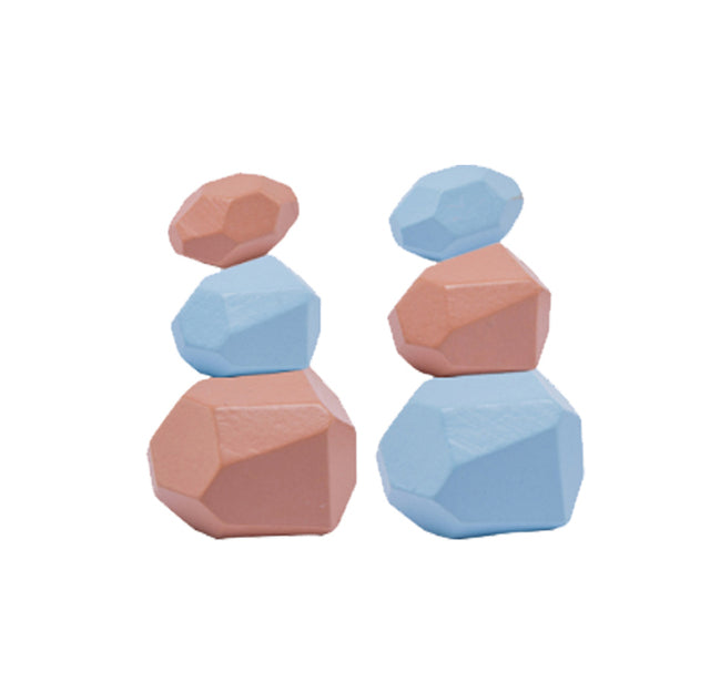 Balancing Building Rainbow Blocks