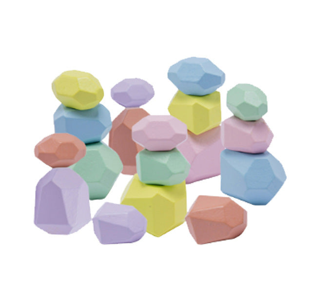Balancing Building Rainbow Blocks