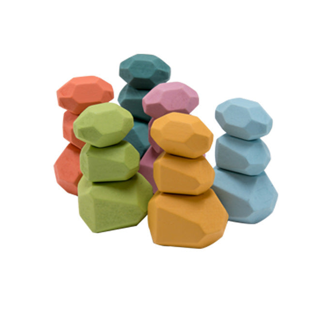 Balancing Building Rainbow Blocks